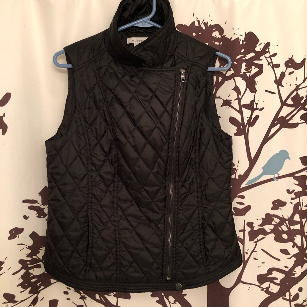 Liz Claiborne Black quilted vest